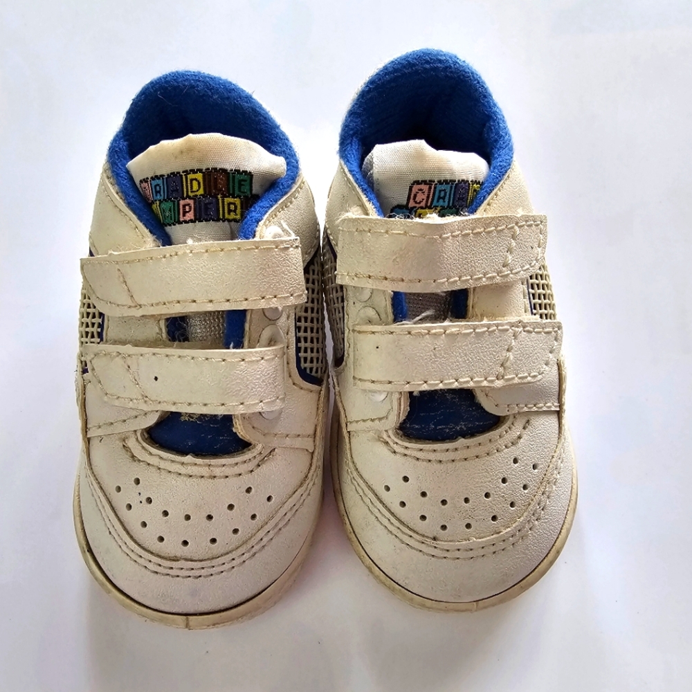 Vintage Cradle Jumpers Baby Shoes Size 1 Velcro Sneakers